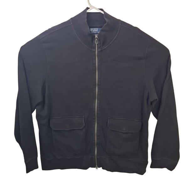 Polo Ralph Lauren Mens Track Jacket Black Full Zip Size XXL - Picture 1 of 11